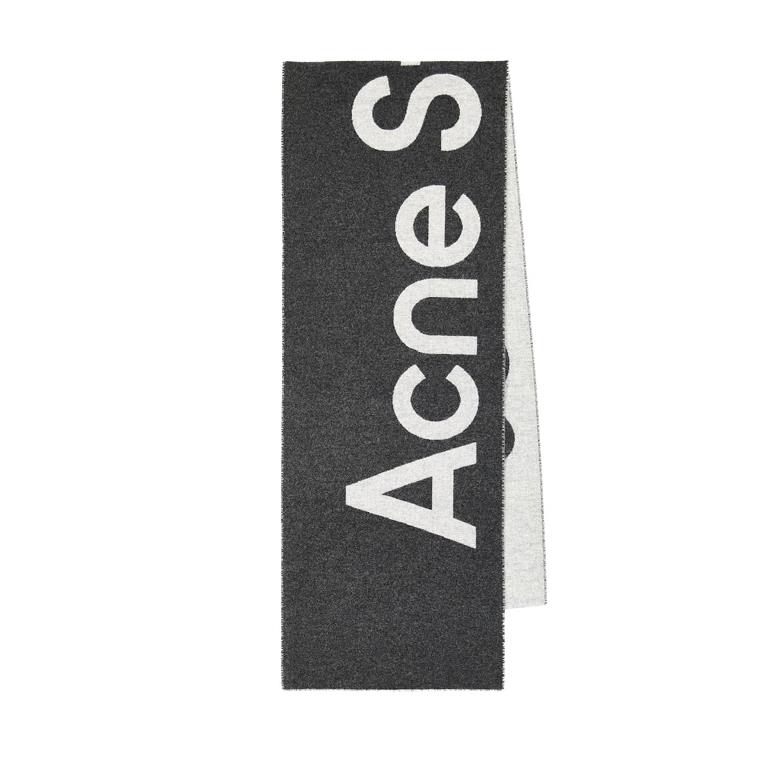 [아크네] CA0154 AO6 자카드 로고 울 스카프 그레이라이트그레이 스카프