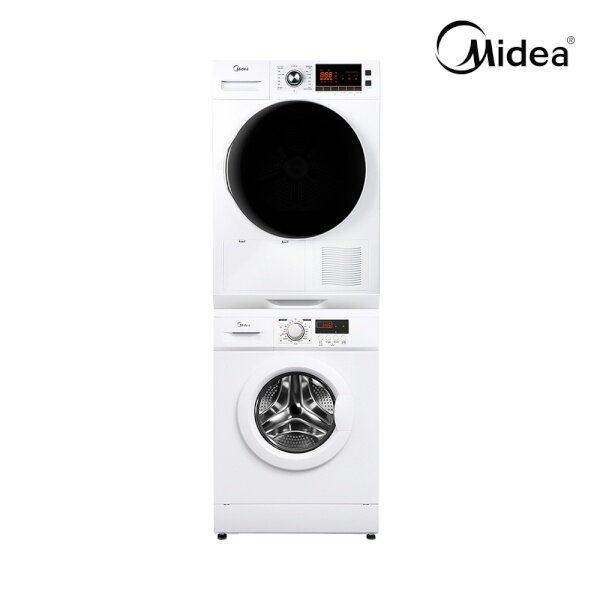 [미디어] Midea 트윈타워 의류건조기 10kg + 드럼세탁기 7kg [방문설치] CFW-702 + MC-H103W