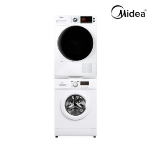 [미디어] Midea 트윈타워 의류건조기 10kg + 드럼세탁기 7kg [방문설치] CFW-702 + MC-H103W