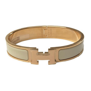 [에르메스] H700001F O85GM 클릭아슈 GM 브레이브슬릿 로즈골드 크림 여성 팔찌