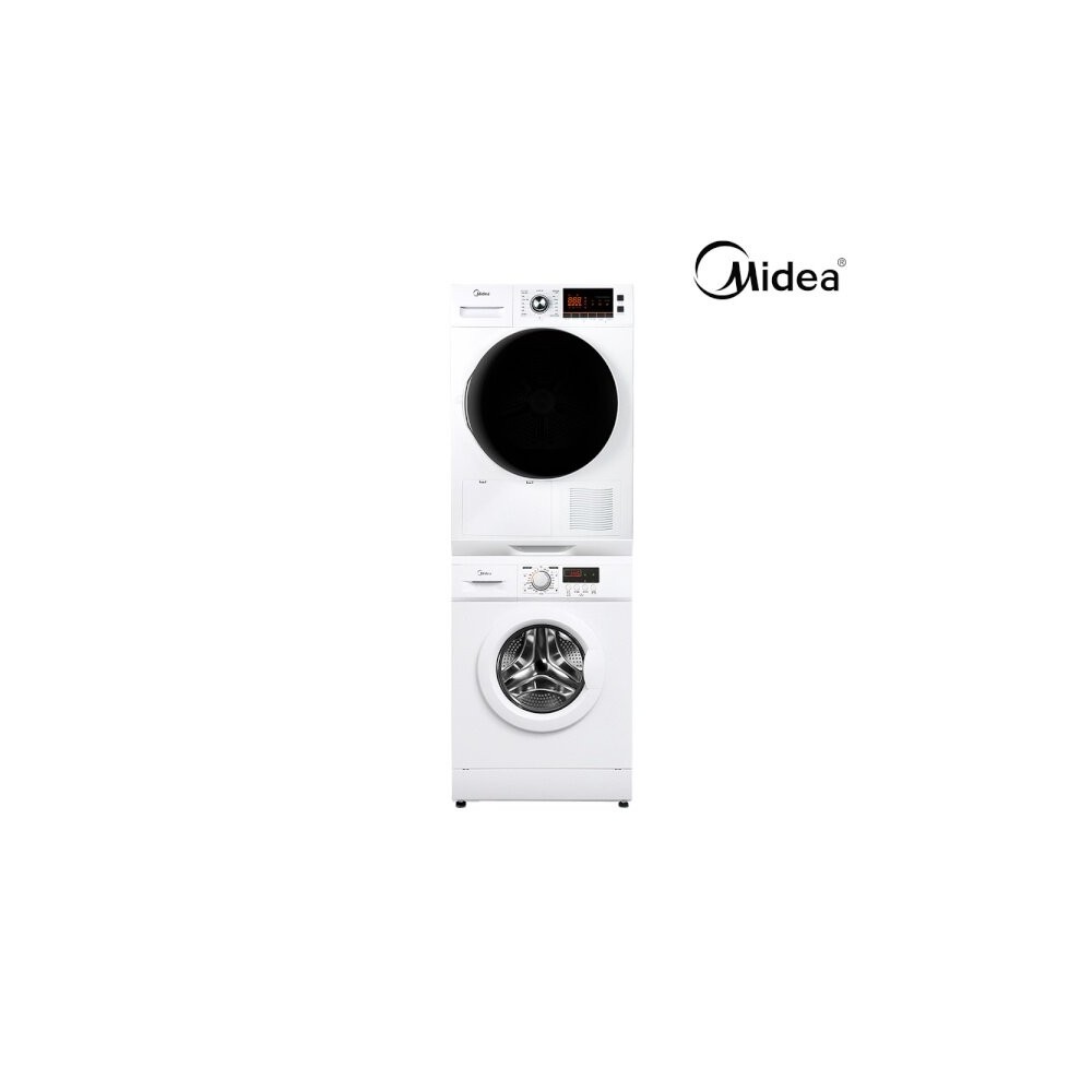 [미디어] Midea 트윈타워 의류건조기 10kg + 드럼세탁기 7kg [방문설치] CFW-702 + MC-H103W