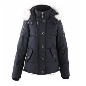 [무스너클] 18FW MK2229L3Q NAVY W 401 쓰리쿼터 자켓 네이비 화이트 여성 패딩