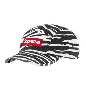 [슈프림] FW22H104 ZR 워시드 치노 트윌 캠프캡 지브라 모자