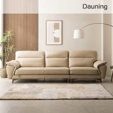 다우닝 블리제 4인 전체 천연가죽 소파 (색상:진그레이)