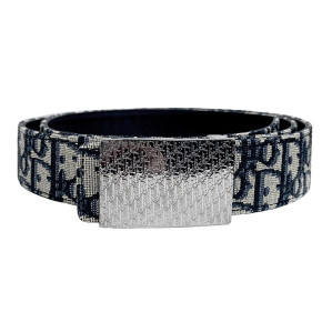 [디올] 4424RUYSE H05E 스퀘어 버클 리버시블 벨트 멀티컬러 벨트